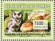 Southern White-faced Owl Ptilopsis granti  2007 Owls and fungi Sheet
