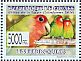 Rosy-faced Lovebird Agapornis roseicollis  2009 Parrots Sheet