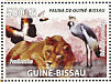 Grey Crowned Crane Balearica regulorum  2008 Lions and birds Sheet