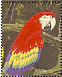 Scarlet Macaw Ara macao  1990 Tropical birds of Guyana Sheet