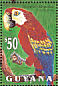 Scarlet Macaw Ara macao  1993 Birds of Guyana Sheet