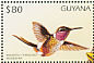Magenta-throated Woodstar Philodice bryantae  1997 Hummingbirds Sheet