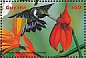 Ruby-throated Hummingbird Archilochus colubris  1999 Flowers of the world 9v sheet