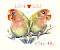 Rosy-faced Lovebird Agapornis roseicollis  2005 Love and greetings 4v booklet, sa