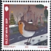 European Robin Erithacus rubecula  2023 Manx winter wildlife 6v set