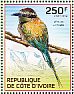 White-throated Bee-eater Merops albicollis  2014 Bee-eaters Sheet