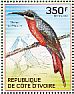 Rosy Bee-eater Merops malimbicus  2014 Bee-eaters Sheet