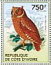 Sandy Scops Owl Otus icterorhynchus  2014 Owls Sheet