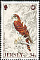 Mauritius Kestrel Falco punctatus  1988 Jersey Wildlife Preservation Trust 5v set