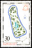 White Tern Gygis alba  1987 Island maps 4v set