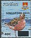 Red Phalarope Phalaropus fulicarius  2015 Overprint SINGAPORE 2015 