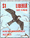 Bat Hawk Macheiramphus alcinus  1994 Birds of Liberia Sheet