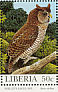 Shelley's Eagle-Owl Bubo shelleyi  1997 Owls Sheet