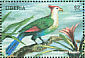 Red-crested Turaco Tauraco erythrolophus  1998 Birds of the world  MS