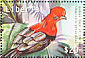 Andean Cock-of-the-rock Rupicola peruvianus  2000 Tropical birds of the world Sheet