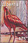 Scarlet Ibis Eudocimus ruber  2000 Tropical birds of the world Sheet