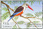 Grey-headed Kingfisher Halcyon leucocephala  2001 Birds of Africa Sheet