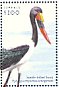 Saddle-billed Stork Ephippiorhynchus senegalensis  2001 Birds of Africa  MS MS MS MS