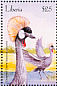 Grey Crowned Crane Balearica regulorum  2001 Birds of Africa Sheet