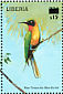 Red-throated Bee-eater Merops bulocki  2003 Surcharge on 1998.05 Sheet