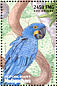 Hyacinth Macaw Anodorhynchus hyacinthinus  1999 Wildlife of the rainforest 9v sheet