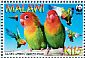 Lilian's Lovebird Agapornis lilianae  2009 WWF Sheet with 4 sets