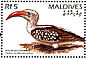 Northern Red-billed Hornbill Tockus erythrorhynchus  1996 Endangered animals of the world 6v sheet