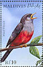 Island Thrush Turdus poliocephalus  2000 Birds of the tropics Sheet