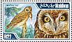 Short-eared Owl Asio flammeus  2013 Birds of prey Sheet