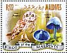 Short-eared Owl Asio flammeus  2014 Owls and mushrooms Sheet