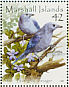 Blue-grey Tanager Thraupis episcopus  2008 Colourful birds of the world Sheet