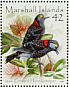 Akohekohe Palmeria dolei  2008 Colourful birds of the world Sheet