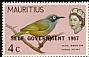 Mauritius Olive White-eye Zosterops chloronothos  1967 Overprint SELF GOVERNMENT 1967 on 1965.01 