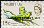 Echo Parakeet Psittacula eques  1967 Overprint SELF GOVERNMENT 1967 on 1965.01 