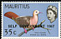 Pink Pigeon Nesoenas mayeri  1967 Overprint SELF GOVERNMENT 1967 on 1965.01 