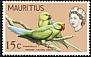 Echo Parakeet Psittacula eques  1968 New colours 