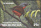 Pohnpei Cicadabird Edolisoma insperatum  1991 Pohnpei rain forest 18v sheet