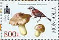 Red-backed Shrike Lanius collurio  2003 Birds and mushrooms  MS MS
