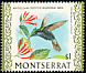 Antillean Crested Hummingbird Orthorhyncus cristatus  1971 Birds Glazed paper
