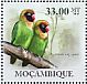 Black-cheeked Lovebird Agapornis nigrigenis  2010 Parrots 6v sheet