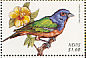 Painted Bunting Passerina ciris  1999 Birds of the Caribbean Sheet