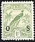 Raggiana Bird-of-paradise Paradisaea raggiana  1931 Overprint O S on 1931.01 