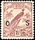 Raggiana Bird-of-paradise Paradisaea raggiana  1932 Overprint O S on 1932.01 