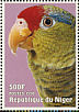 Red-crowned Amazon Amazona viridigenalis  1998 Animals of the world, Parrots Sheet