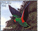 Eclectus Parrot Eclectus roratus  1996 Birds over the Palau lagoon Sheet