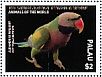 Alexandrine Parakeet Psittacula eupatria  2017 Animals oif the world 4v sheet