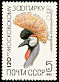 Grey Crowned Crane Balearica regulorum  1984 Moscow Zoo 5v set