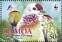 Many-colored Fruit Dove Ptilinopus perousii  2011 WWF Sheet with 2 sets