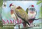 Many-colored Fruit Dove Ptilinopus perousii  2011 WWF Sheet with 2 sets