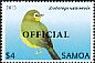 Samoan White-eye Zosterops samoensis  2014 Definitives overprinted OFFICIAL 12v set